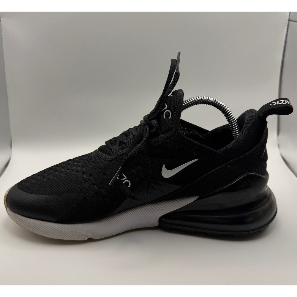 Nike Air Max 270 Sneakers Womens 9 Black Good AH6789-001 Mesh Running Shoes